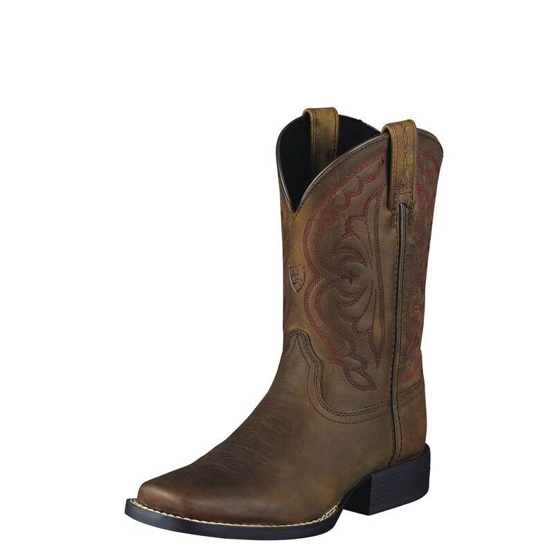 Ariat Western: Quickdraw Botas Western Niños - Marrones Oscuro (KCHLG1753)